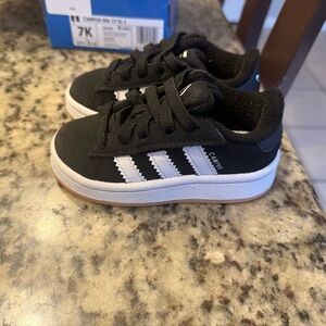 adidas Kids Black and White Campus Sneakers